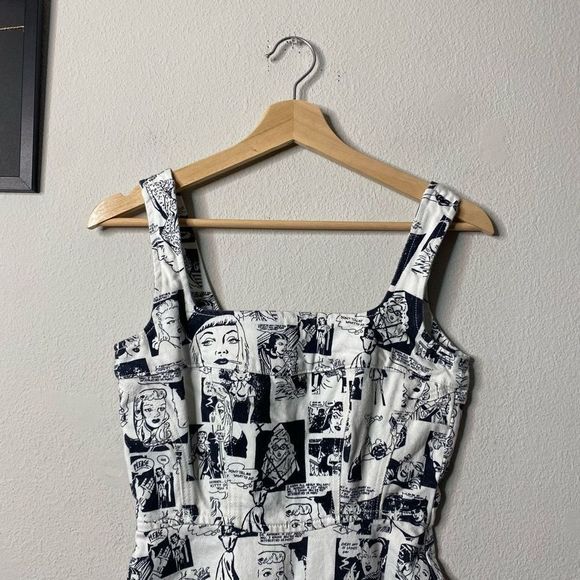 NEW Reformation Davies Comic Book Bustier Mini Dress Size 2 - Picture 2 of 5